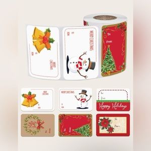🌸5/$25 1 roll Christmas Gift Stickers🌸